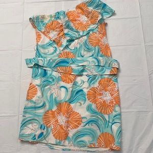 One Shoulder Silky Lilly Pulitzer Dress 6